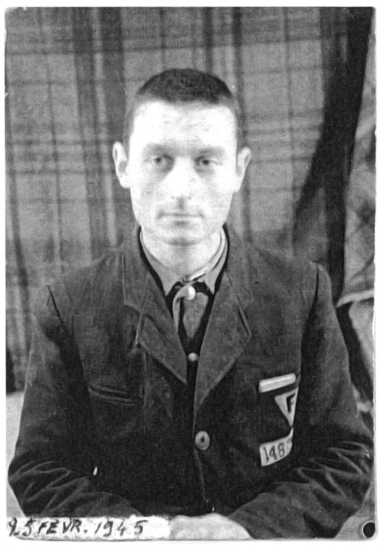 Georges Angéli in Häftlingskleidung.
Hubert Peitz, SS-Oberscharführer, 25. Februar 1945
Sammlung Gedenkstätte Buchenwald